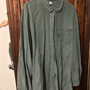 Old Navy Green Button Down Shirt